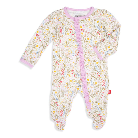 Ashleigh modal magnetic ruffle footie & coverall