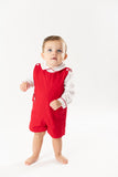 Pete Red Plain shortall w /ls shirt