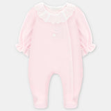 MAMELUCO TERCIOPELO NIÑA ROSA BEBE