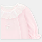 MAMELUCO TERCIOPELO NIÑA ROSA BEBE
