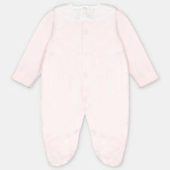PELELE TERCIOPELO SMOCK NIÑA YERNES ROSA BEBE