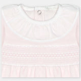 PELELE TERCIOPELO SMOCK NIÑA YERNES ROSA BEBE