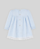 VESTIDO M/L ORGANZA "FOGAR" CELESTE