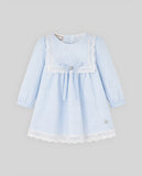 VESTIDO M/L ORGANZA "FOGAR" CELESTE