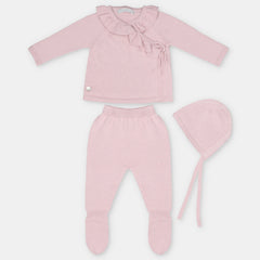 CONJ. 3 PIEZAS PUNTO LENA ROSA