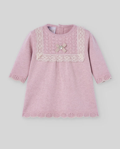 VESTIDO PUNTO ALG/CASH C/PUNTILLA "PASCUA"