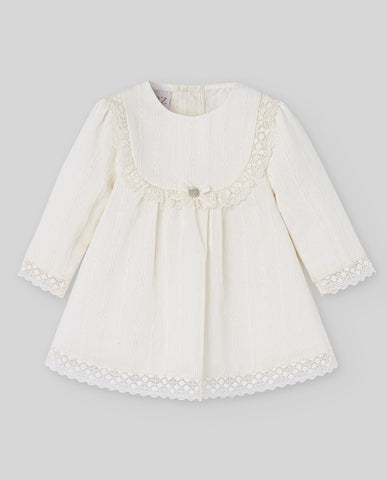 VESTIDO JAQUARD ML C/BRAGA "PAZ"