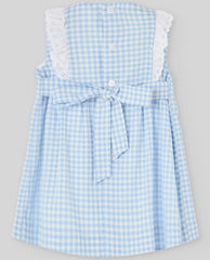 VESTIDO CUADROS C/NIDO DE ABEJA "ANADE"