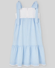 VESTIDO LARGO CUADROS "ANADE"