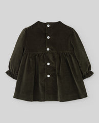 VESTIDO VELVETON "NADAL" Verde Caza