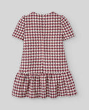 VESTIDO M/C TERCIOPELO C/LAZO INFANTIL "CEREMONIA" ROJO