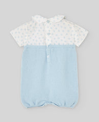 PELELE CORTO TELA/PUNTO "EDEN" AZUL