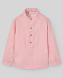 CAMISA NIÑO CUADROS "LUMBRE" TEJA