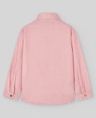 CAMISA NIÑO CUADROS "LUMBRE" TEJA