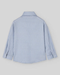 CAMISA NIÑO INFANTIL CUADROS "PONTE" AZUL
