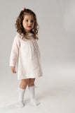 VESTIDO PUNTO Y TELA NIÑA PRESTON ROSA