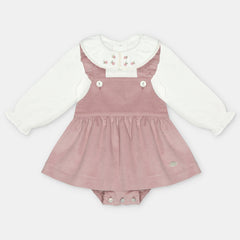 CONJ.BLUSA Y PELELE TELA NIÑA LENA ROSA EMPOLVADO