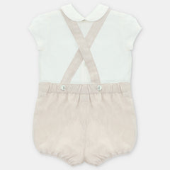 CONJ. CAMISA Y SHORT BOMBACHO "QUEBEC" BEIGE