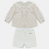 CONJ.CAMISA Y SHORT NIÑO "QUEBEC" BEIGE