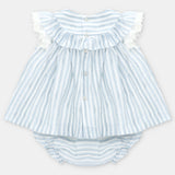 VESTIDO C/BRAGA TELA RAYAS "SURREY" AZUL