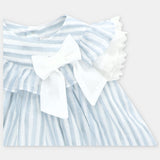 VESTIDO C/BRAGA TELA RAYAS "SURREY" AZUL
