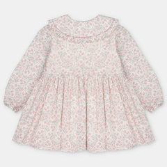 VESTIDO TELA ESTAMPADA NIÑA LENA ROSA