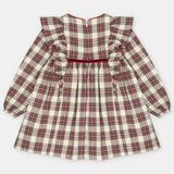 VESTIDO TELA CUADROS NIÑA TINEO BURDEOS