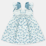 VESTIDO TELA ESTAMPADA "MILTON" AZUL