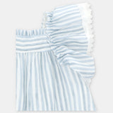 VESTIDO TELA VOILE RAYA "SURREY" AZUL