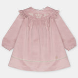 VESTIDO TELA PANA NIÑA LENA ROSA EMPOLVADO