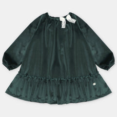 VESTIDO TELA TERCIOPELO NIÑA TINEO VERDE