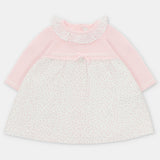 VESTIDO PUNTO Y TELA NIÑA PRESTON ROSA