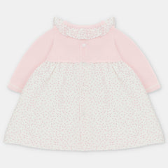 VESTIDO PUNTO Y TELA NIÑA PRESTON ROSA