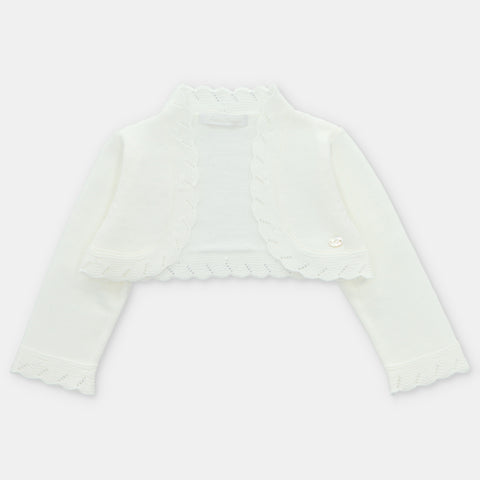 CÁRDIGAN PUNTO CORTO "DERBY" CRUDO