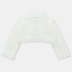 CÁRDIGAN PUNTO CORTO "DERBY" CRUDO