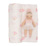 Ballerina Swaddle & Rattle Set