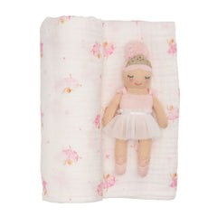 Ballerina Swaddle & Rattle Set