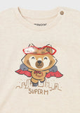 Camiseta m/l play "super m" crema