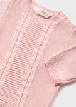conj. Polaina tricot y gorro rosa baby