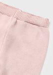 Conj. Leggings tricot diadema liston rosado