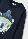 Camiseta  lenticular oso ski azul