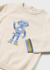 Jersey intarsia robot crema