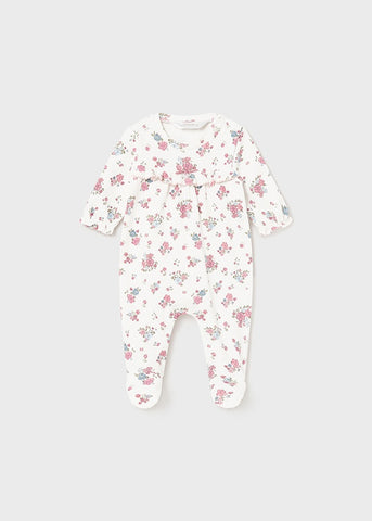 Mameluco estampado floral rosa baby