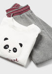 Chandal y camiseta panda guinda