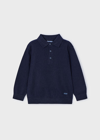 Polo m/l tricot marino