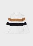 Polo m/l color block nata