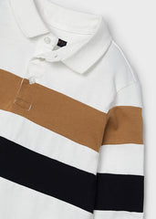 Polo m/l color block nata