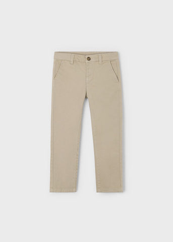 Pantalon chino basico beige