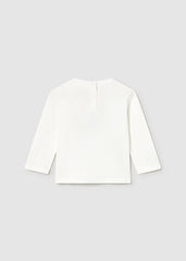 Camiseta m/l apliques carritos tejido