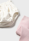 conj. braguita y mallas tricot cuarzo rosa